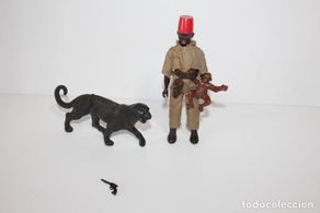Madelman: MADELMAN NEGRO PORTEADOR SAFARI CON COMPLEMENTOS - AÑOS 70